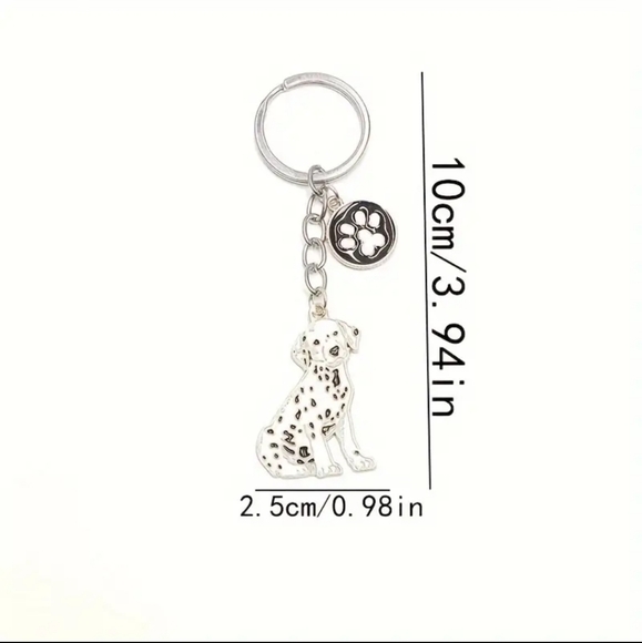 NEW! Dalmatian + Pawprint🐾 Keychain/Purse 👜🎒 Charm ~ Puppy 🎁 👩‍🚒👨‍🚒🚒 - Picture 5 of 13